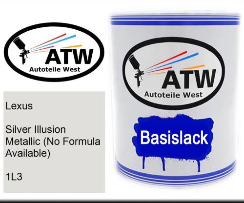 Lexus, Silver Illusion Metallic (No Formula Available), 1L3: 1L Lackdose, von ATW Autoteile West.